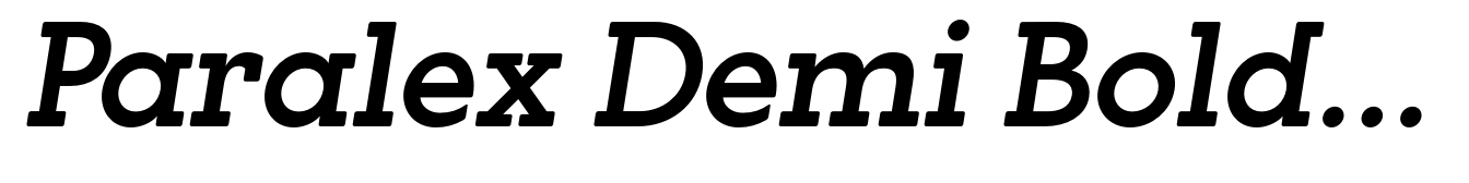 Paralex Demi Bold Italic